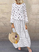 Vintage Print Long Dress